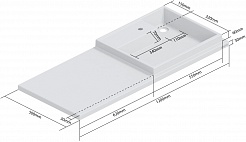 СанТа Раковина мебельная Юпитер 120x50 R – фотография-2